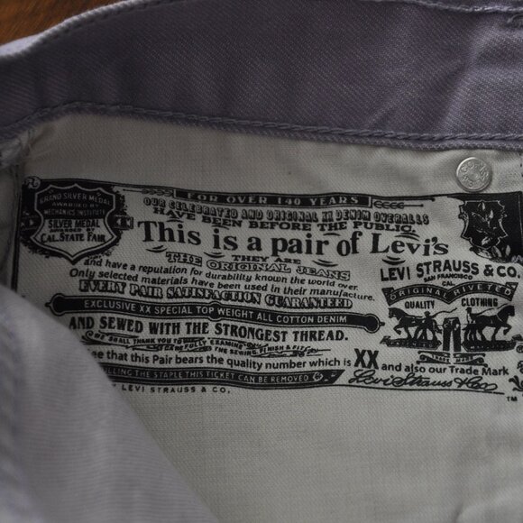 Levi's 501 Red Tab Button Fly Pastel Purple Lavender Jean Shorts 27 Mint Cond. - Picture 7 of 7